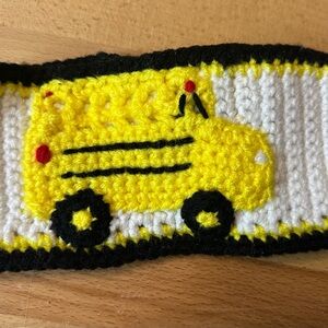 Crochet Yellow School Bus Headband/Ear Warmer